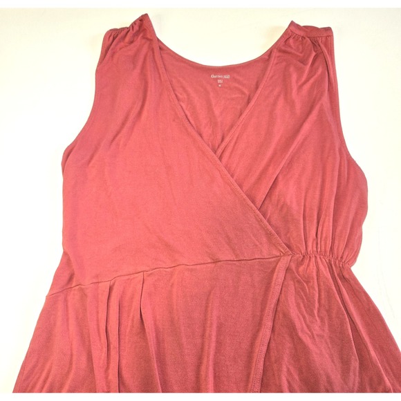 Garnet Hill Rusty‎ Orange Tank Faux Wrap Skirt Midi Sun Dress Size XL - Picture 4 of 12